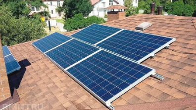 Modern family home fitted with rooftop solar modules